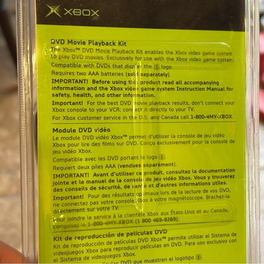 New!! Microsoft Xbox DVD Movie Playback Kit Remote